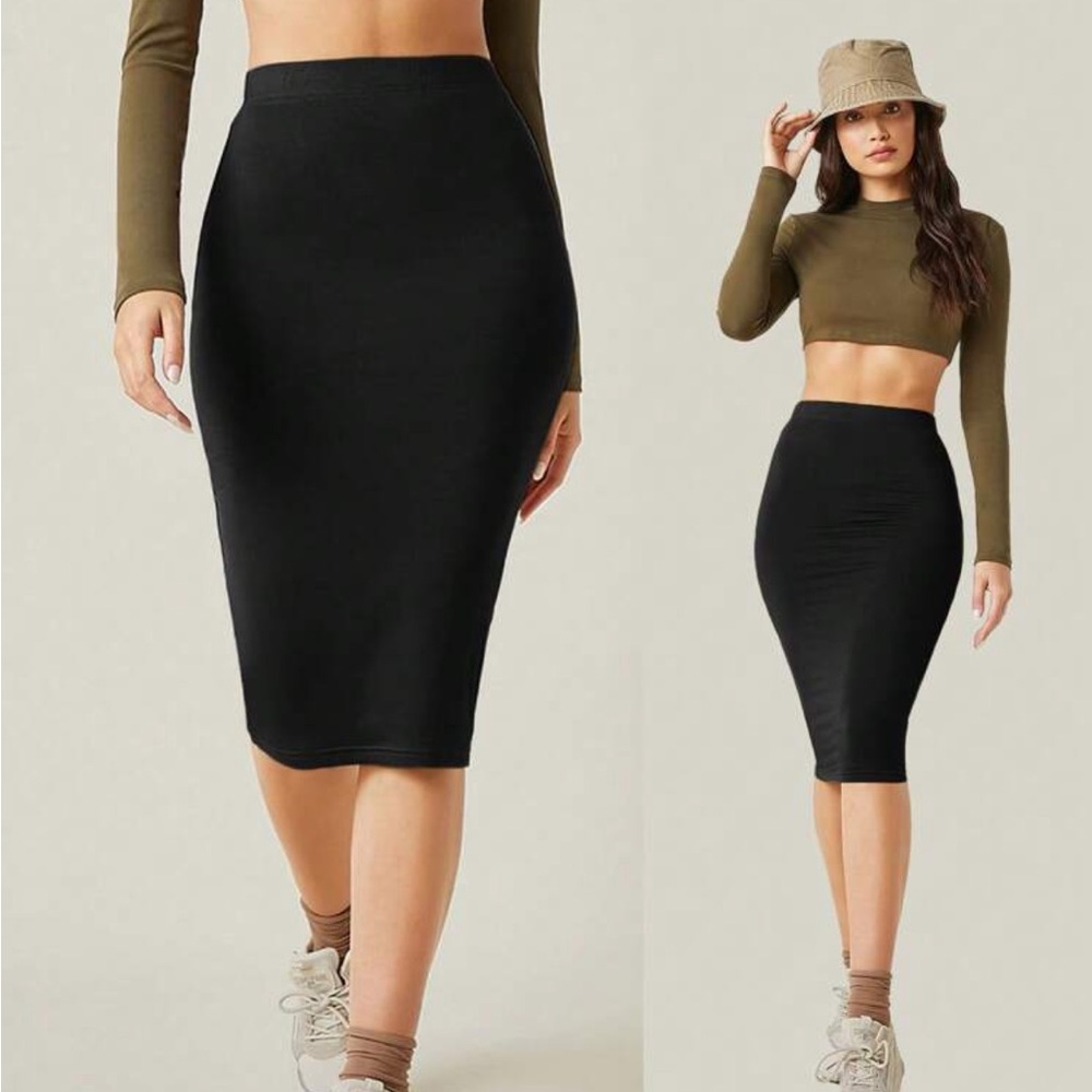Elegant Black Pencil Skirt